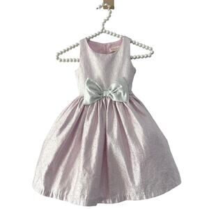 BISCOTTI COLLEZIONI GIRLS PINK/SILVER SHINE PAGENT DRESS sz5 excellent condition